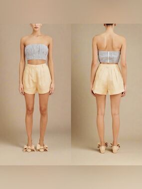 NWT POSSE RIO Linen short in “Dusty Citron” yellow